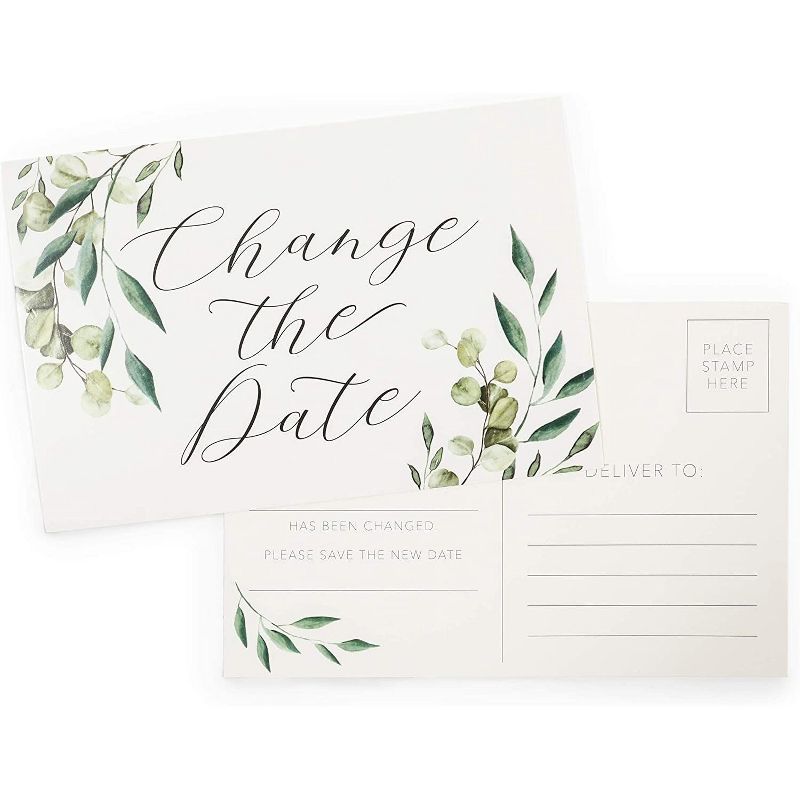 Pipilo Press 48-Pack Change The Date Postcards, Postponement Card, Save New Date, 4x6