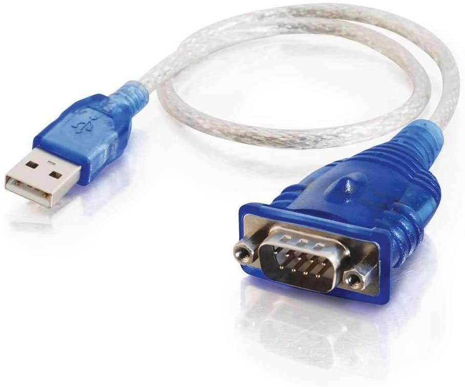26886 USB to DB9 Serial RS232 Adapter Cable, Blue (1.5 Feet, 0.45 Meters)