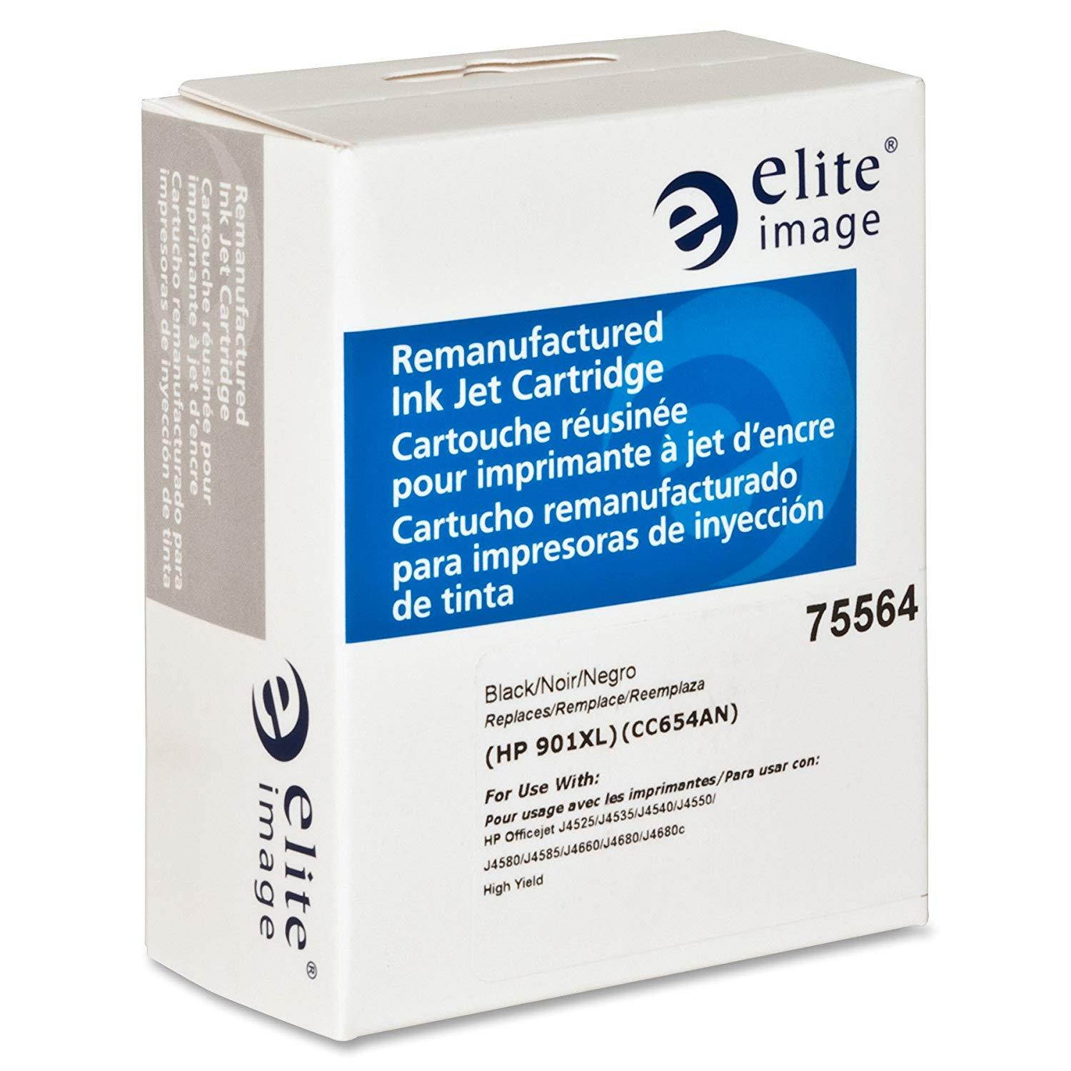 Elite Image ELI75564 Compatible Ink-Jet Replaces HP CC654AN (901XL), Black