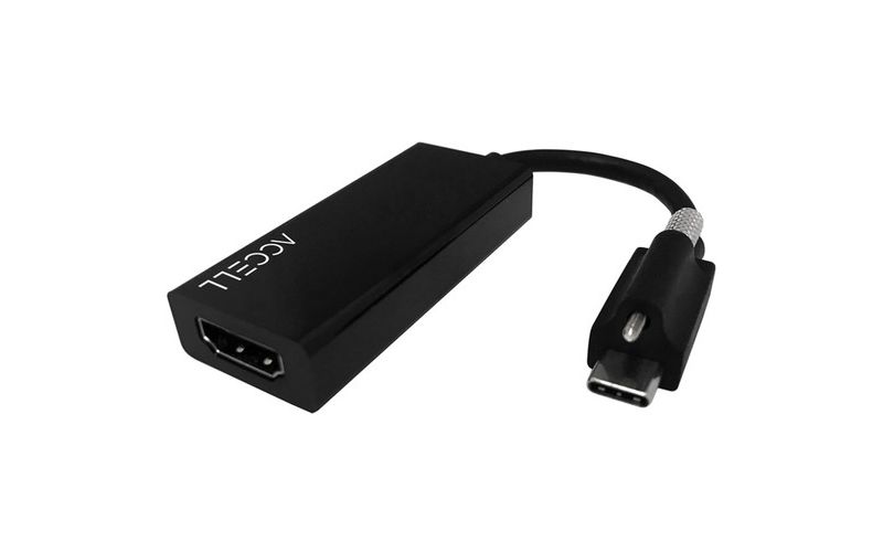 Accell USB-C to HDMI 2.0 Adapter - CEC Enabled - 1 x HDMI Female Digital Audio/Video - 1 x Type C Male USB