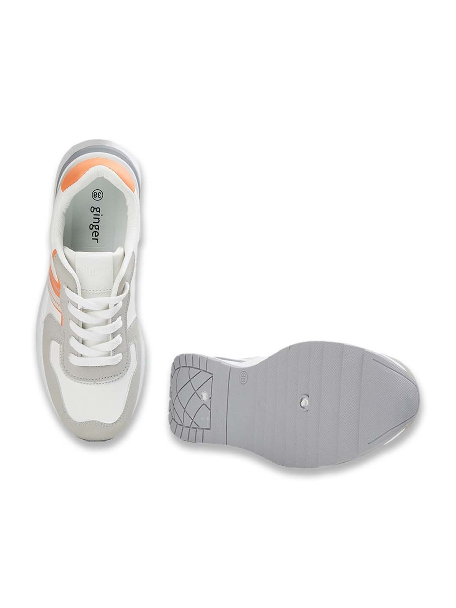 Ginger by Lifestyle Women's White Sneakers
