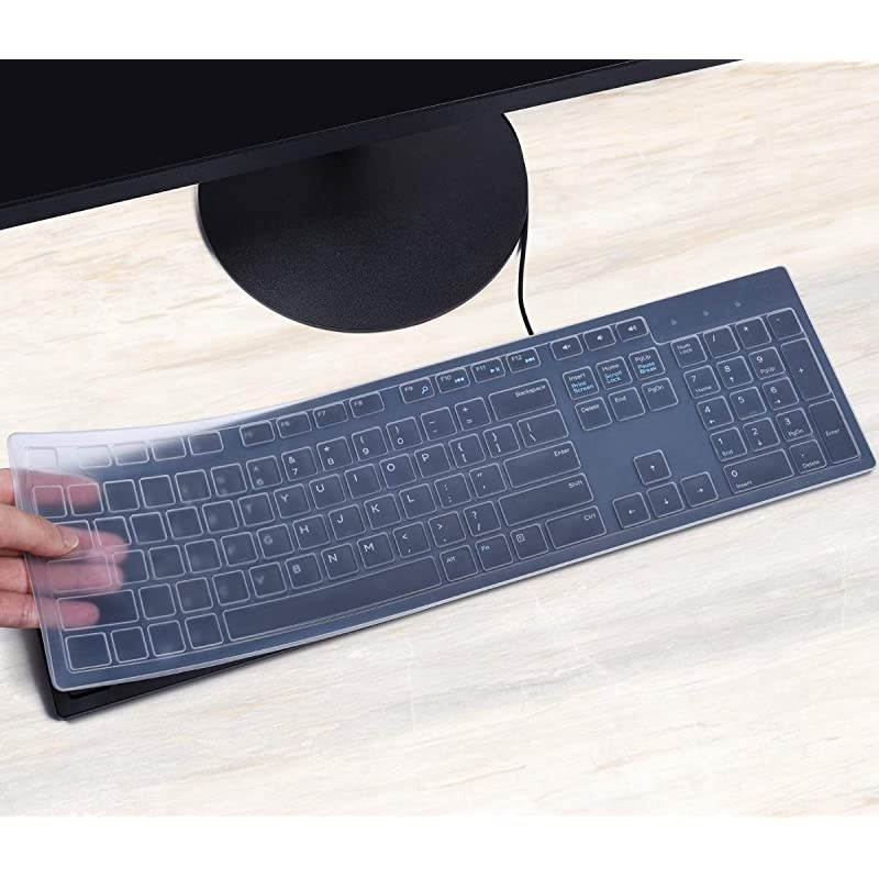 Clear Keyboard Cover Compatible with Dell KB216 KB216p KB216d / KM636 Wireless Keyboard, Dell Optiplex 5250/3050/3240/5460/7450/7050,Dell Inspiron AIO 3475/3670/3477 All-in one Desktop