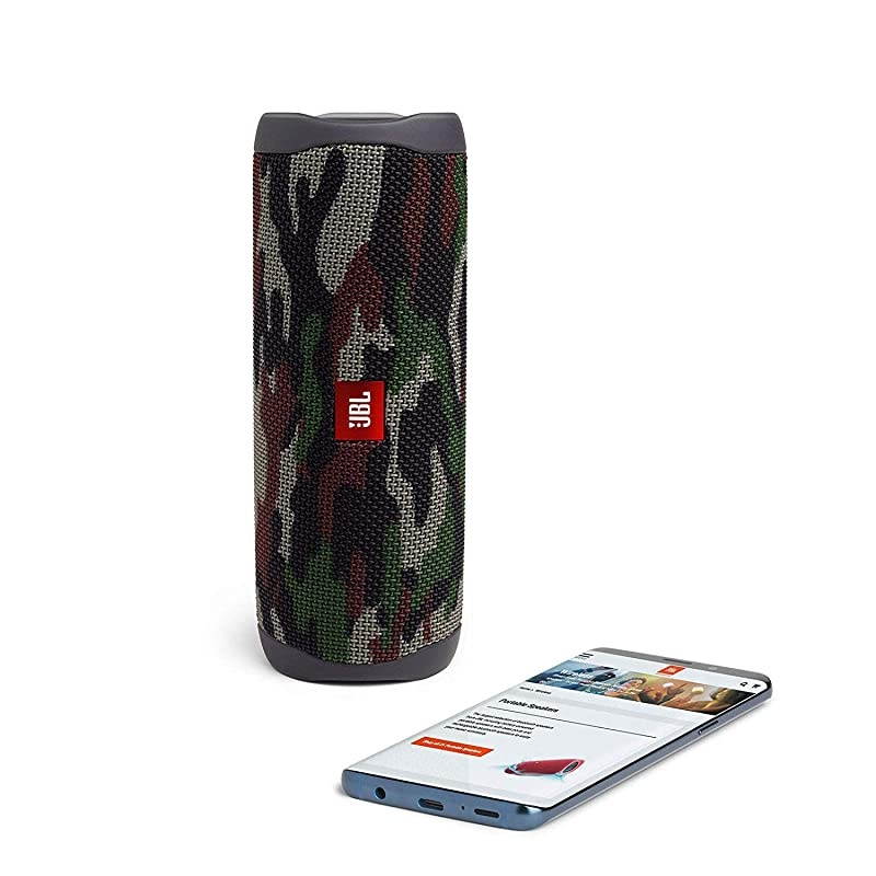 Flip 5 Waterproof Portable Wireless Bluetooth Speaker Bundle with 2Port USB Wall Charger Camouflage