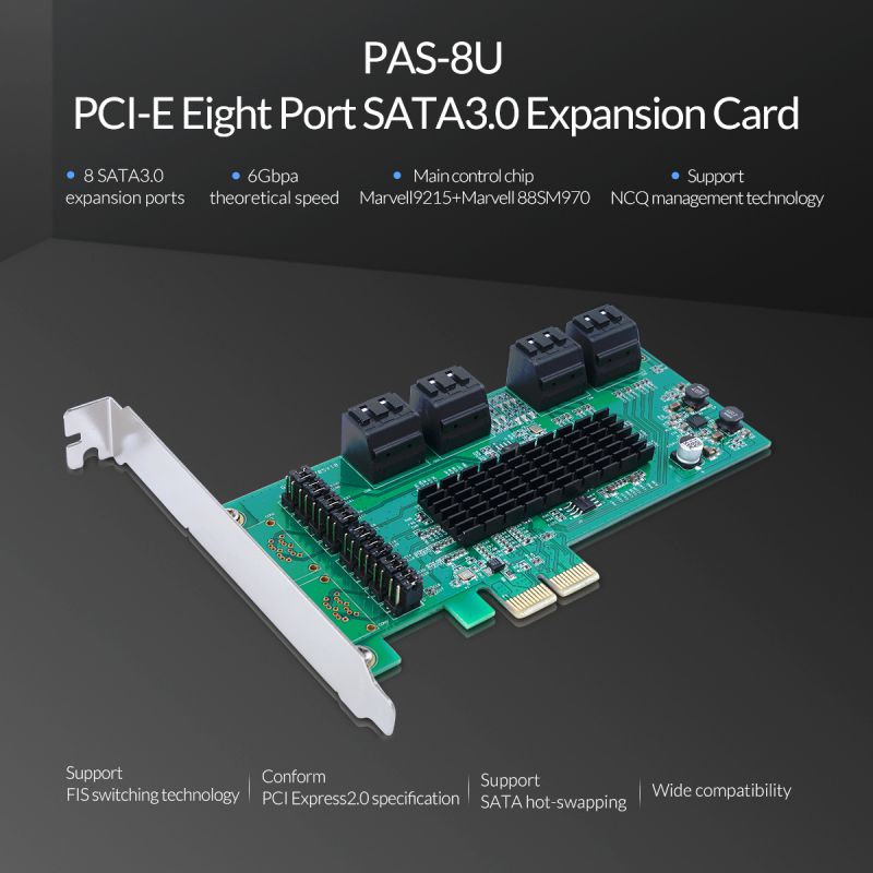 ORICO PCI-E to SATA3.0 & eSATA Expansion Card (PAS-2E2U)