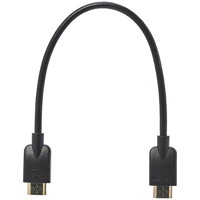 Flexible and Durable Premium HDMI Cable Supports Ethernet 3D 4K HDR and ARC 4K60Hz 18Gbps 1 Foot Black