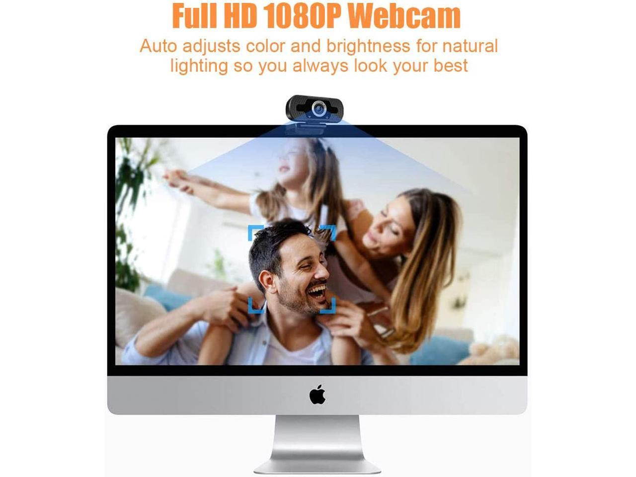 1080P Full HD Webcam,Computer Laptop Camera for Conference and Video Call, Pro Stream Webcam with Plug and Play Video Calling,Built-in Mic