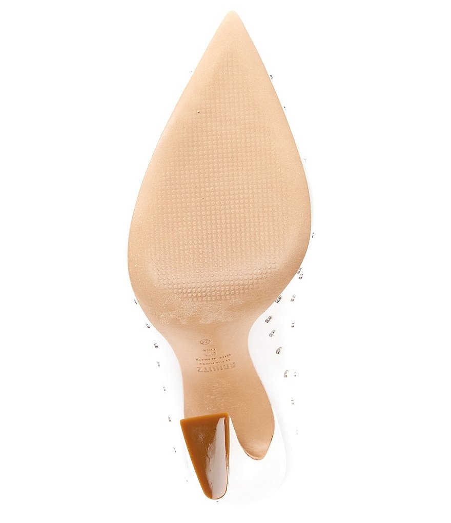 Schutz Belmira Studded Leather Pointed Toe Pumps