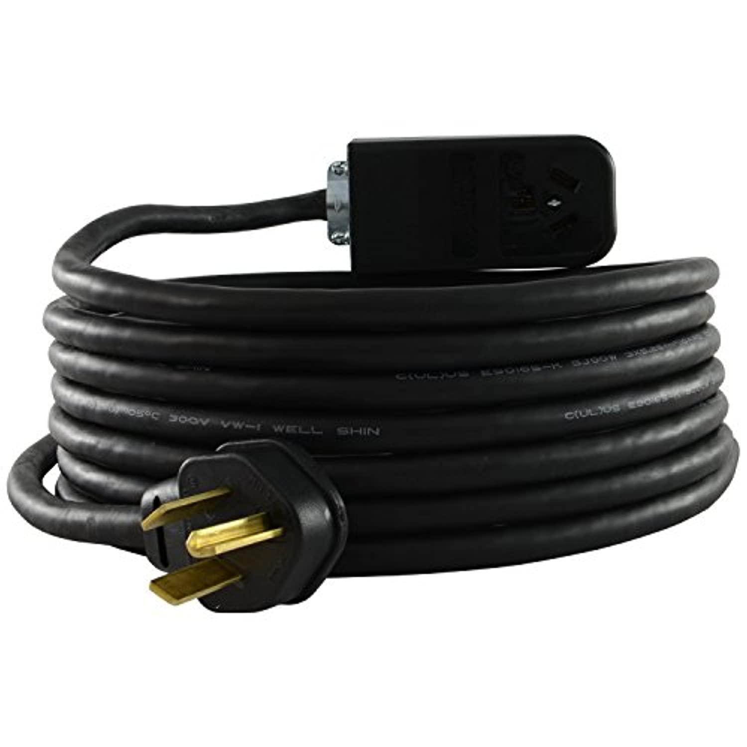 conntek rubber sjoow 10/3 nema 10-30p 3 prong dryer rubber extension cord, 25-feet