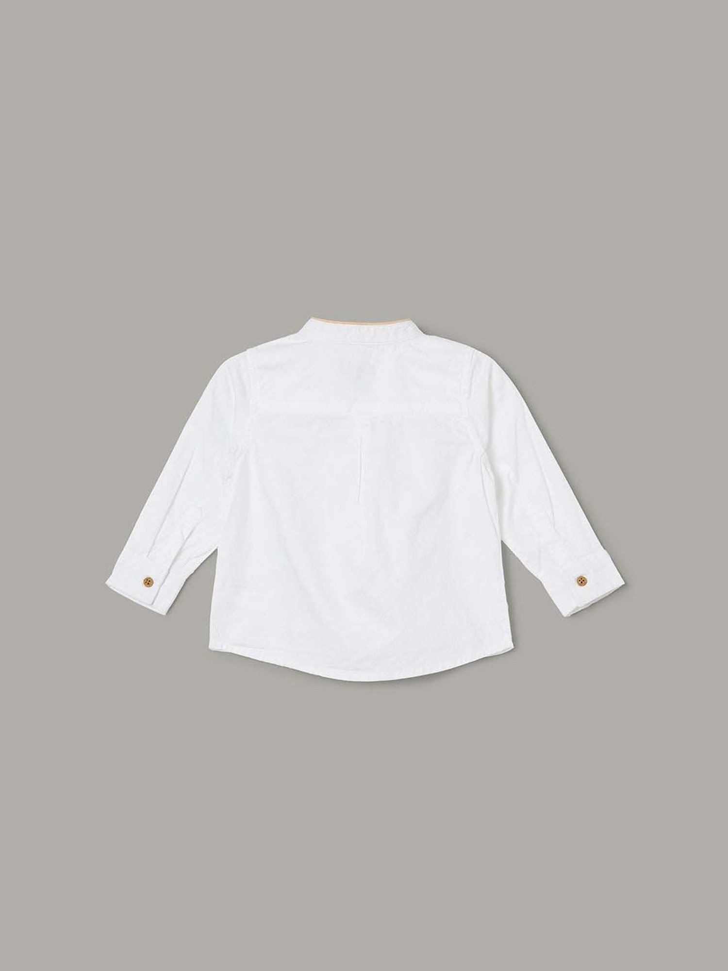 Juniors by Lifestyle Kids White Cotton Full Sleeves Cotton Shirt