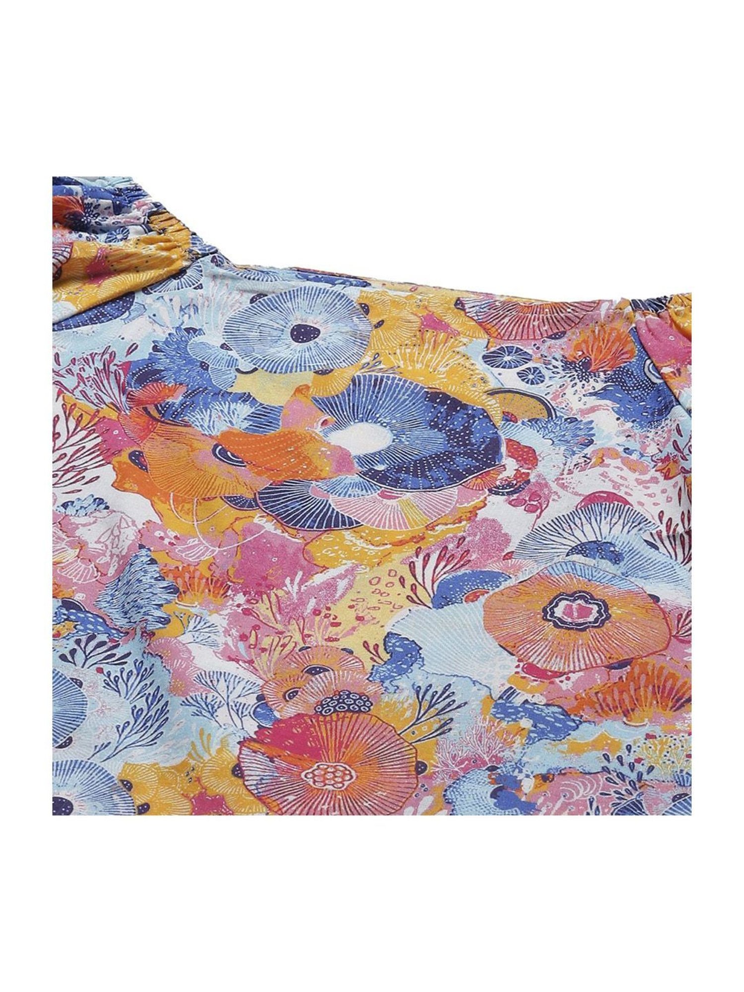 Biba Girls Multicolor Cotton Printed Top