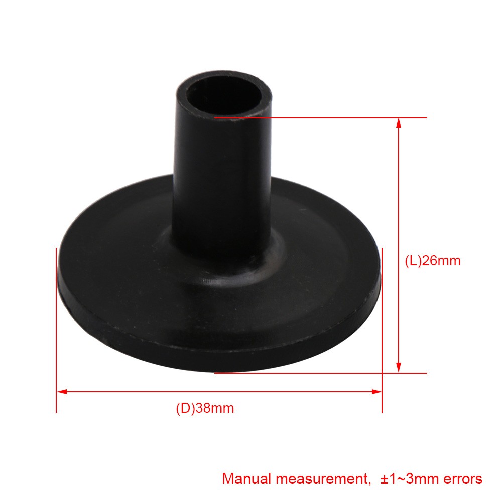 BQLZR 10 x Plastic Flanged Cymbal Sleeves for Drum Kit 3.8x2.6cm Black