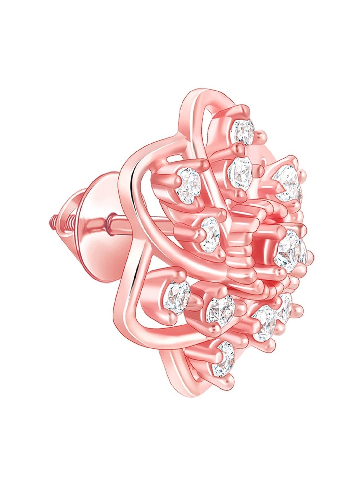 GIVA 92.5 Sterling Silver Flowery Blossom Stud Earrings for Women