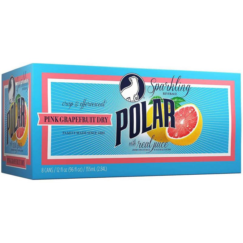 Polar Grapefruit Dry Sparkling Beverage - 8pk/12 fl oz Cans