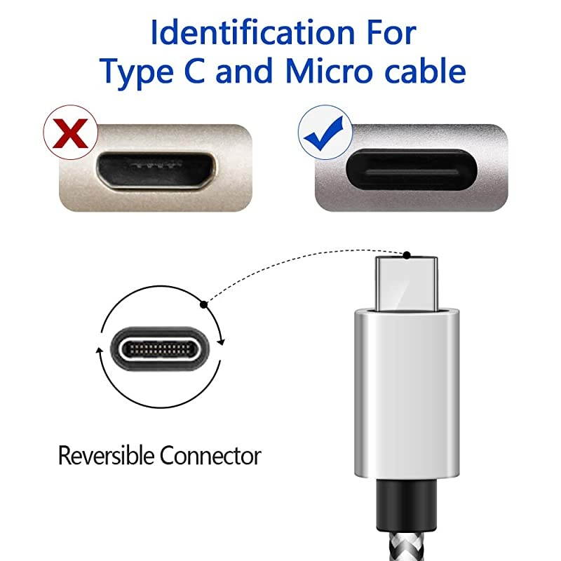 USB Type C Charging Cable Fast Charge10ft USB C Charger Cable  Nylon Braided Long Type C Cable for Samsung Galaxy S9 S10 S8 Plus Note10 9 8 Moto Z Google Pixel LG V40 G8 G7