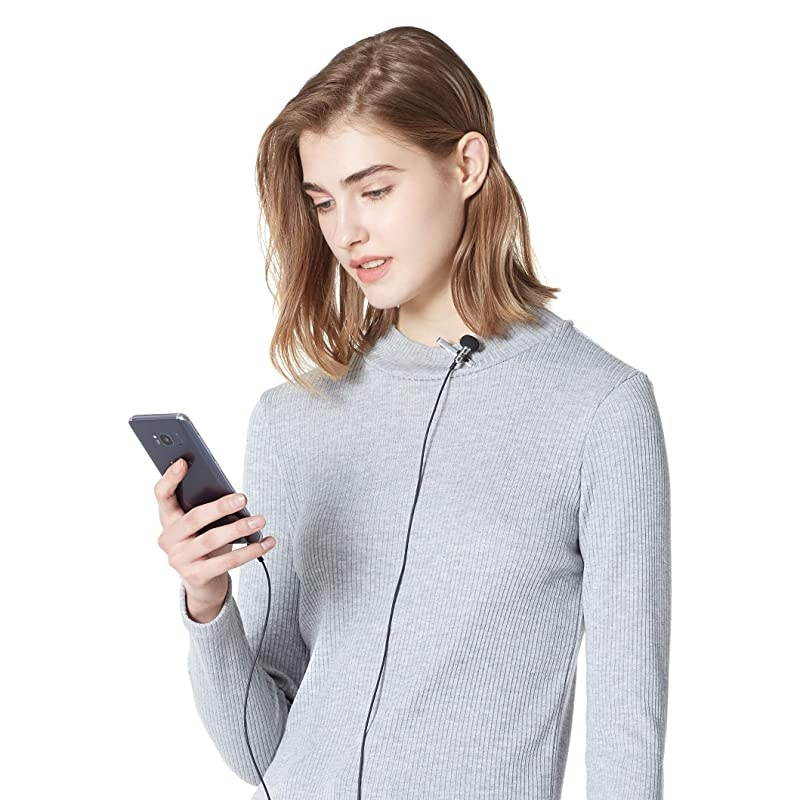 Basics Lapel Microphone Omnidirectional Mic Silver 2Pack