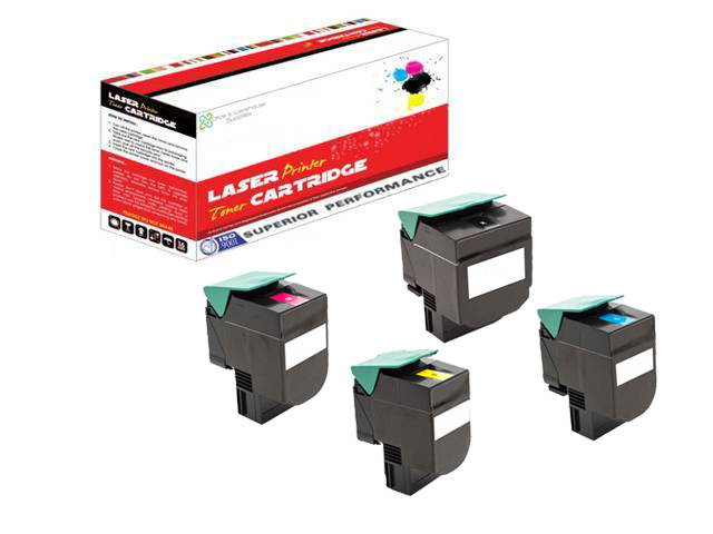 OWS&reg; Remanufacture 4PK Color 70C1XK0 70C1XC0 70C1XM0 70C1XY0 Toner Cartridge for Lexmark Made in USA CS510 CS510de CS510dte