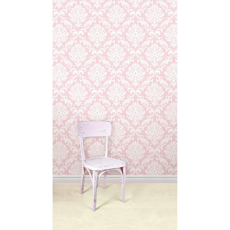 NuWallpaper Ariel Peel & Stick Wallpaper Pink