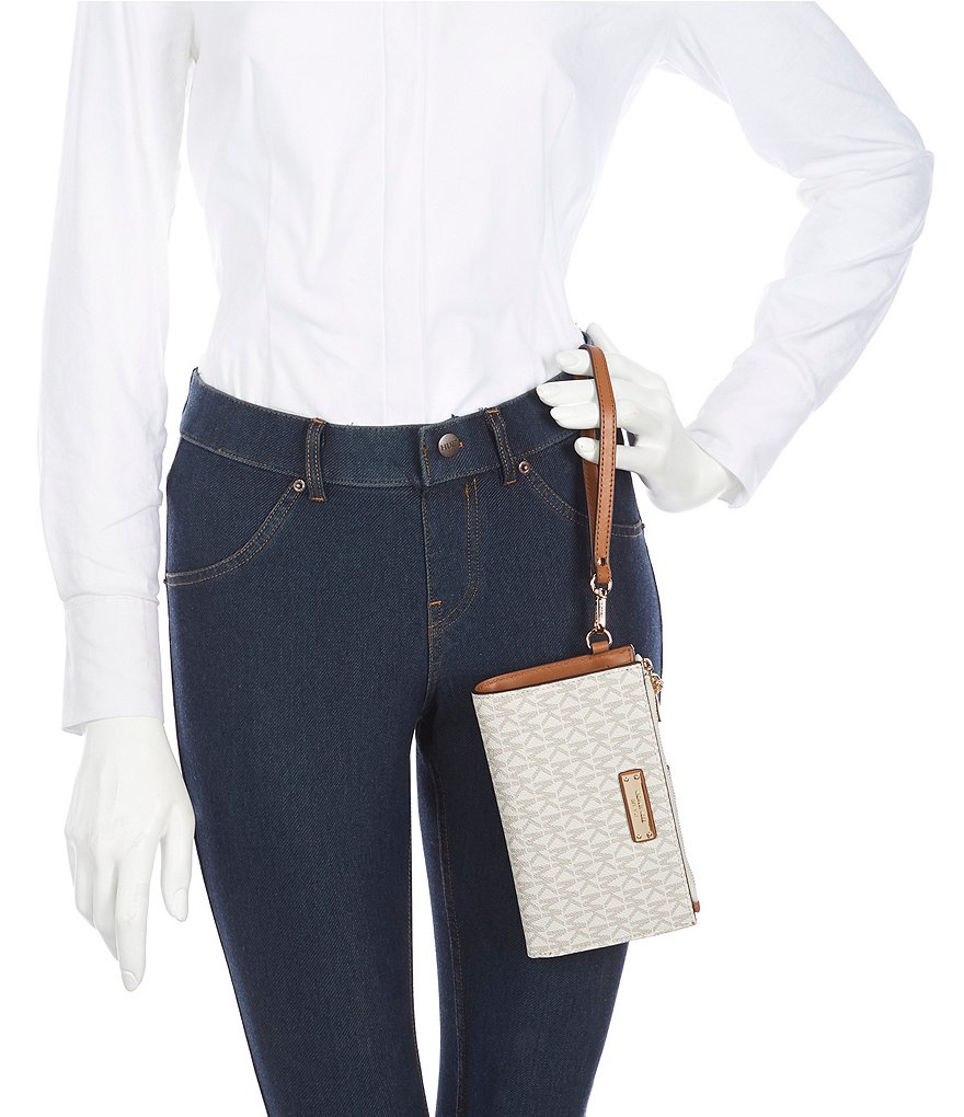 Michael Kors Signature Adele Double-Zip Wristlet