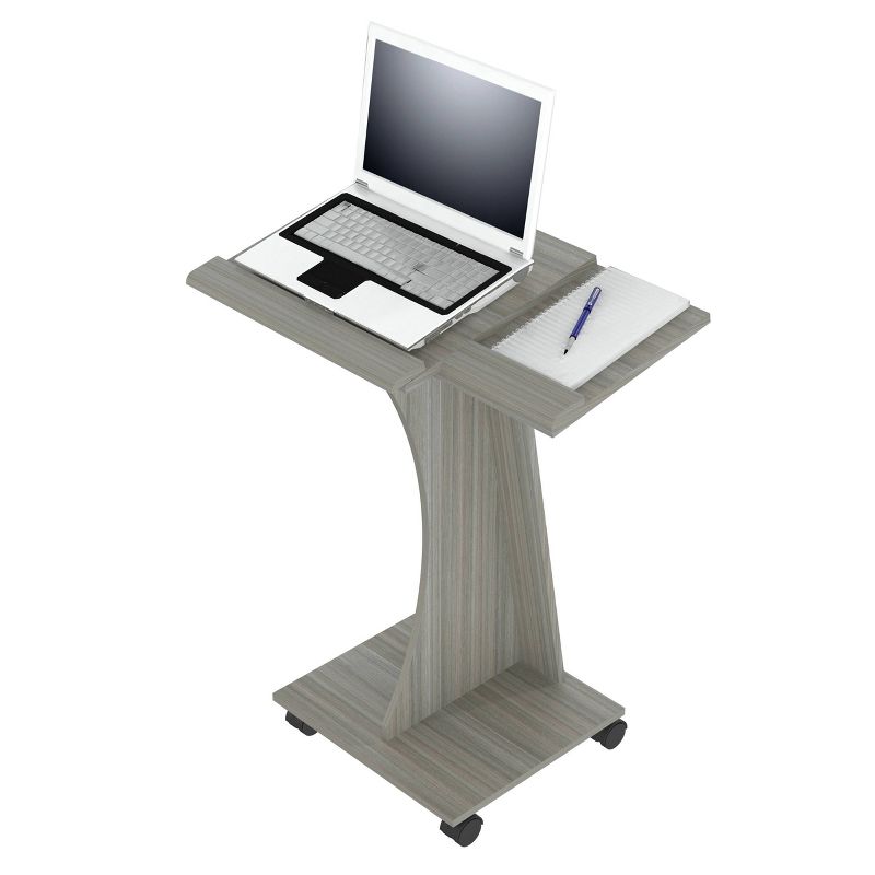 Rolling Laptop Cart Gray - Inval