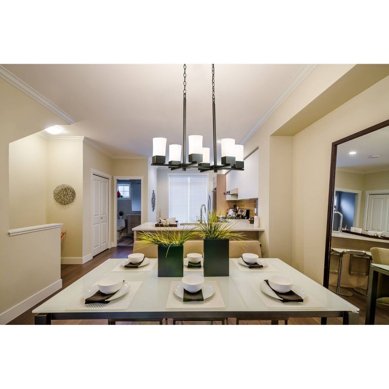 Ciara Springs 6 Light Chandelier Bronze/White - EGLO