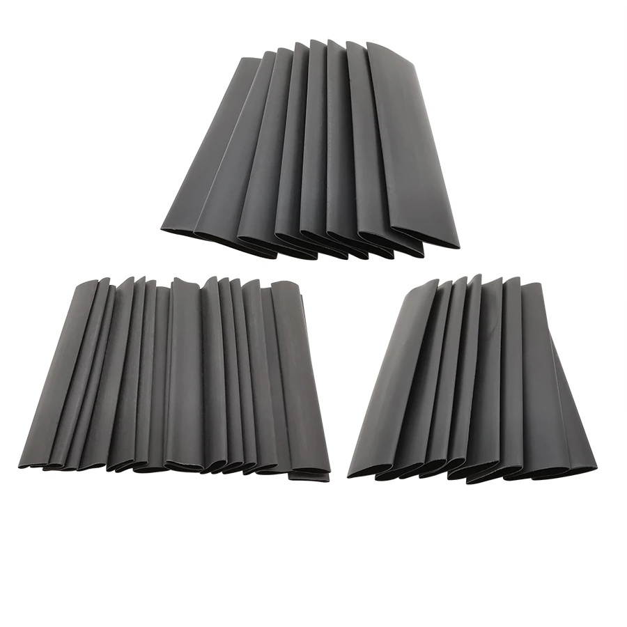 127Pcs/Set Polyolefin Shrinking Assorted Heat Shrink Tube Electrical Wrap Wire Cable Insulated Sleeving Black Heat Shrink Tubing