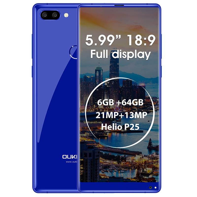 Oukitel MIX 2 4G Phablet Android 7.0 5.99 inch MTK6757V Octa Core 2.39GHz 6GB RAM 64GB ROM 16.0MP + 0.3MP Rear Camera Touch Sensor