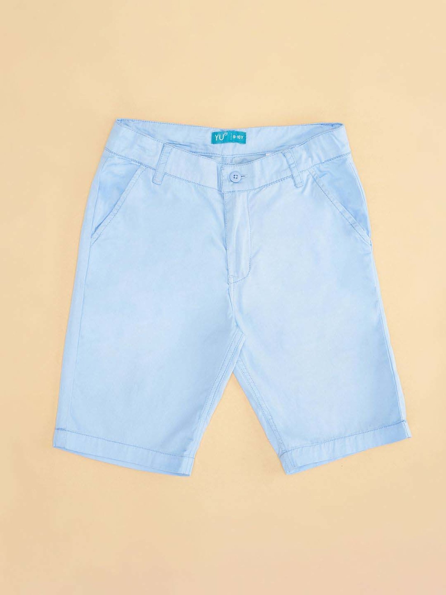 YU by Pantaloons Kids Blue Cotton Regular Fit Shorts