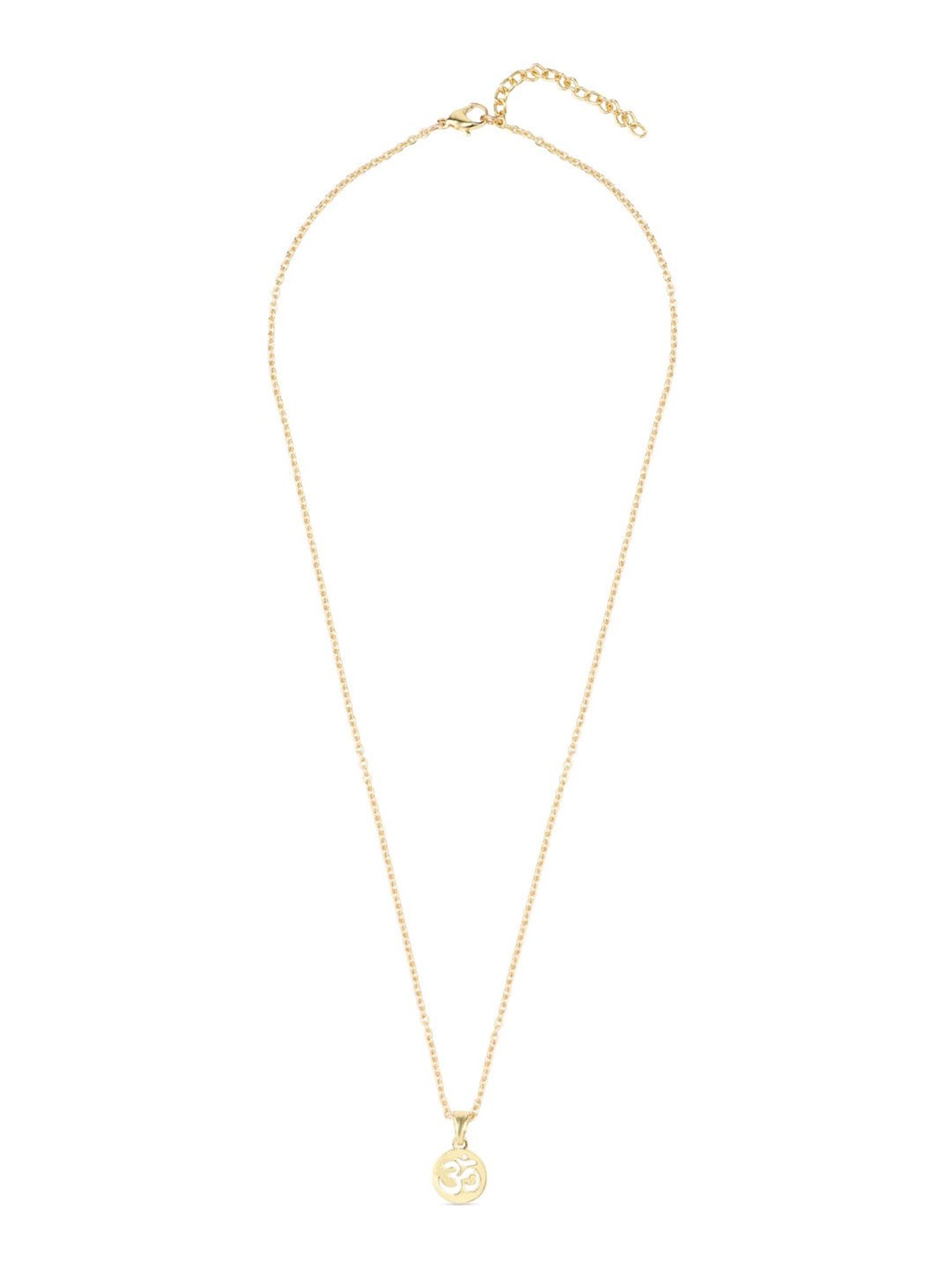 The Bro Code Gold-Plated Circular OM Pendant Necklace for Men