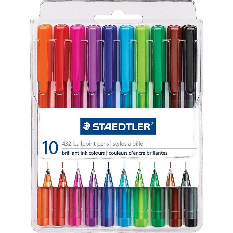 Staedtler Ballpoint Pens, Medium Point, Assorted 43235WP10