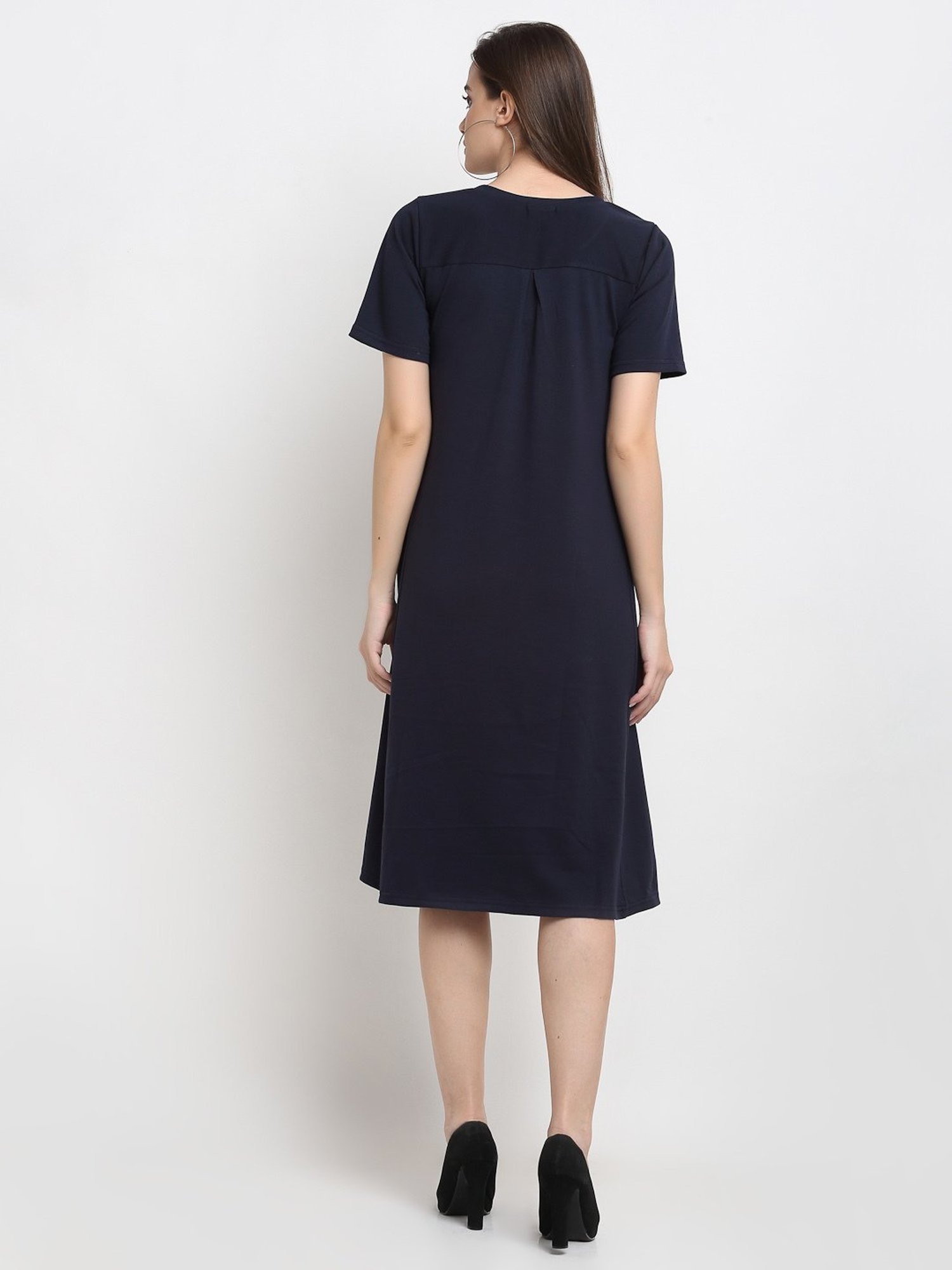 BRINNS Navy Midi A Line Dress