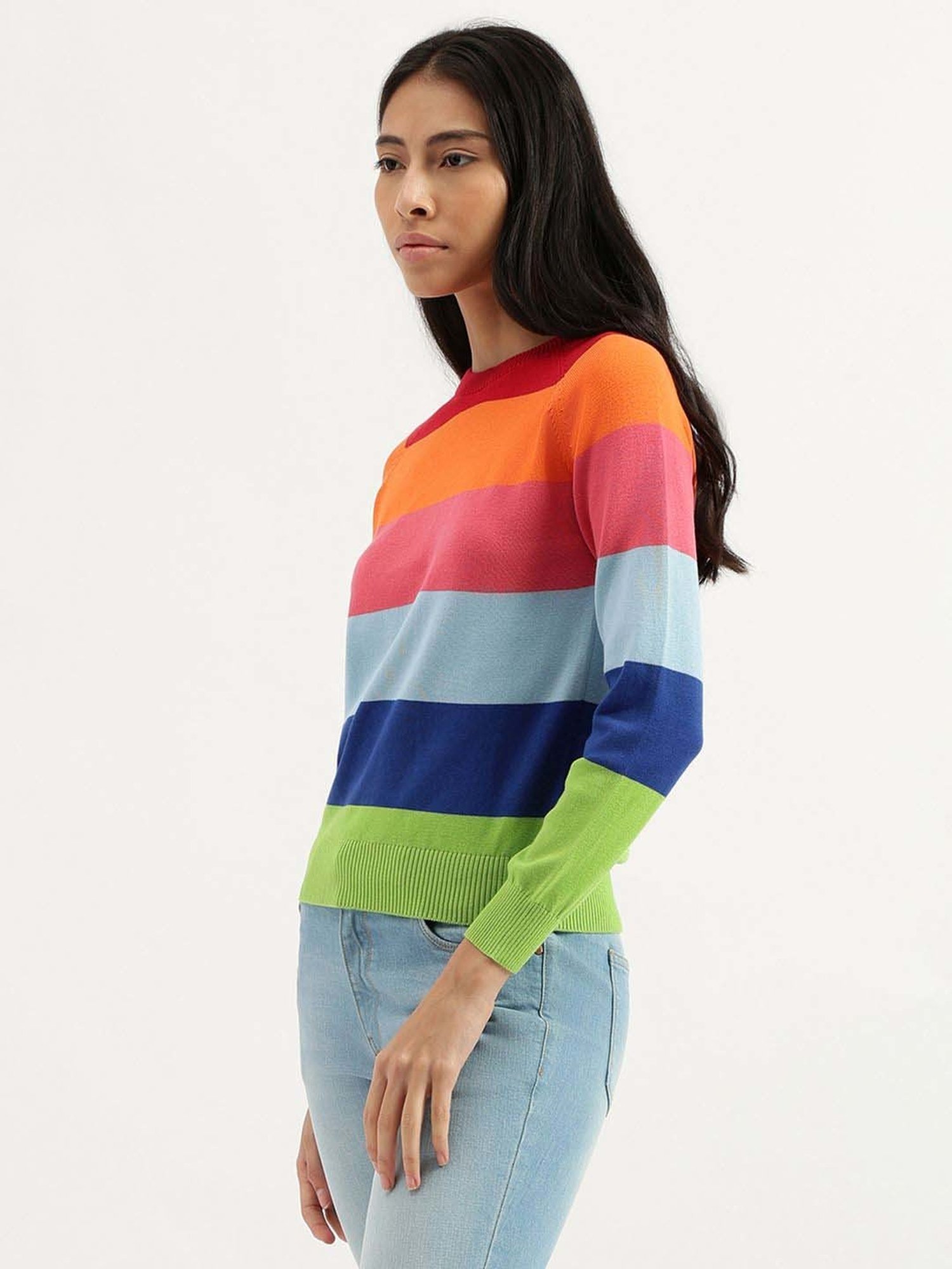 United Colors of Benetton Multicolored Cotton Color-Block Top