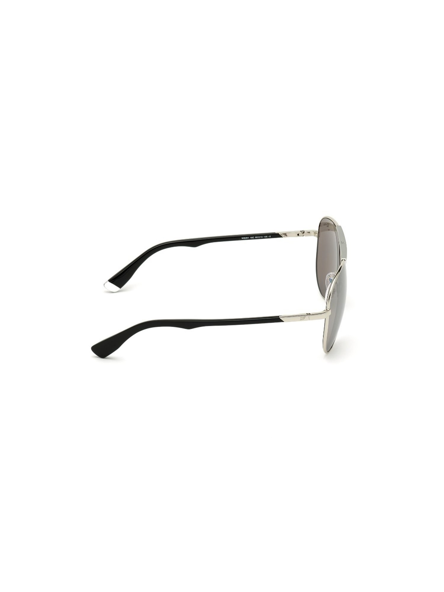 Web Eyewear Grey Oval Sunglasses for Men Designed in Italy