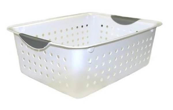 Sterilite 16248006 Medium Ultra Plastic Storage Bin Organizer Basket -White