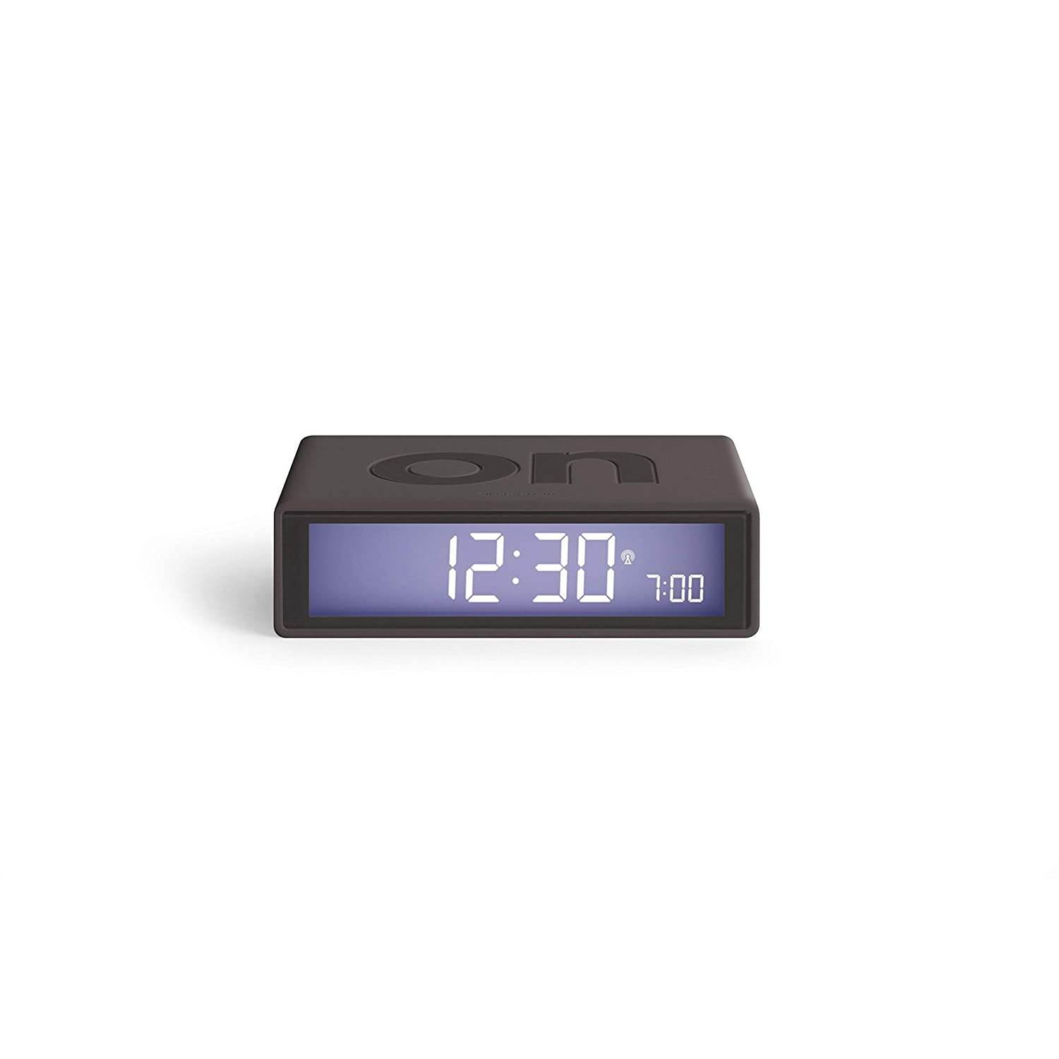 Lexon Flip Plus Reversible LCD Alarm Clock Radio Controlled - Dark Grey
