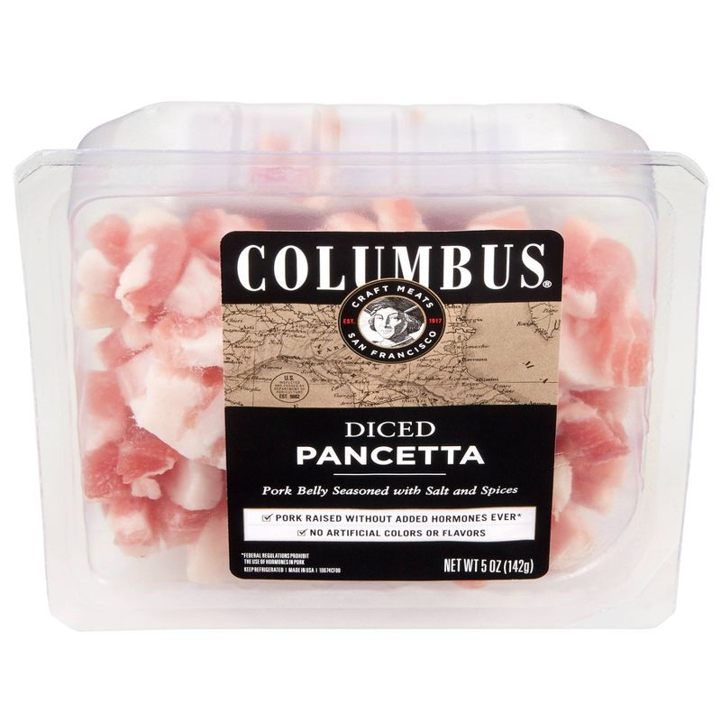 Columbus Diced Pancetta Deli Meats - 5oz