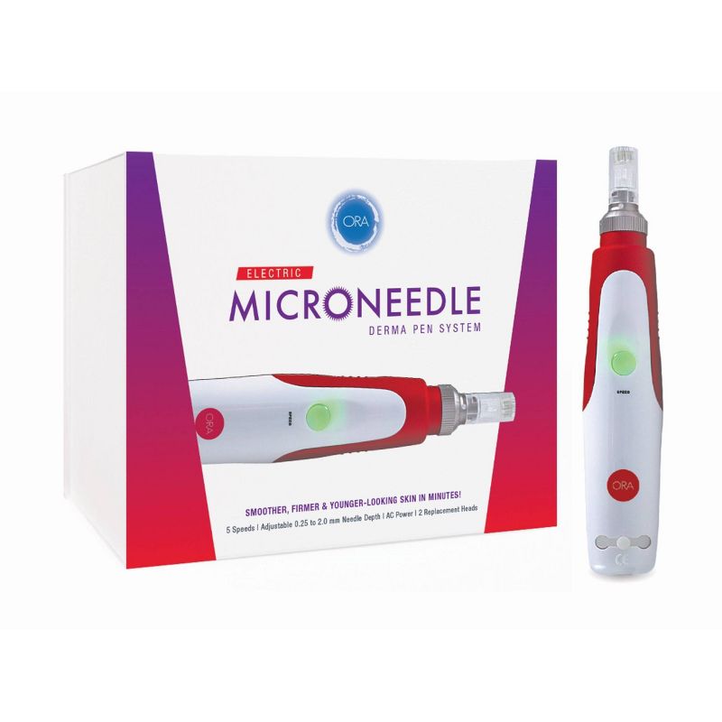 Beauty ORA Electric Microneedle Roller Derma Pen System - Corded Version - 0.25 - 2.0 mm Range