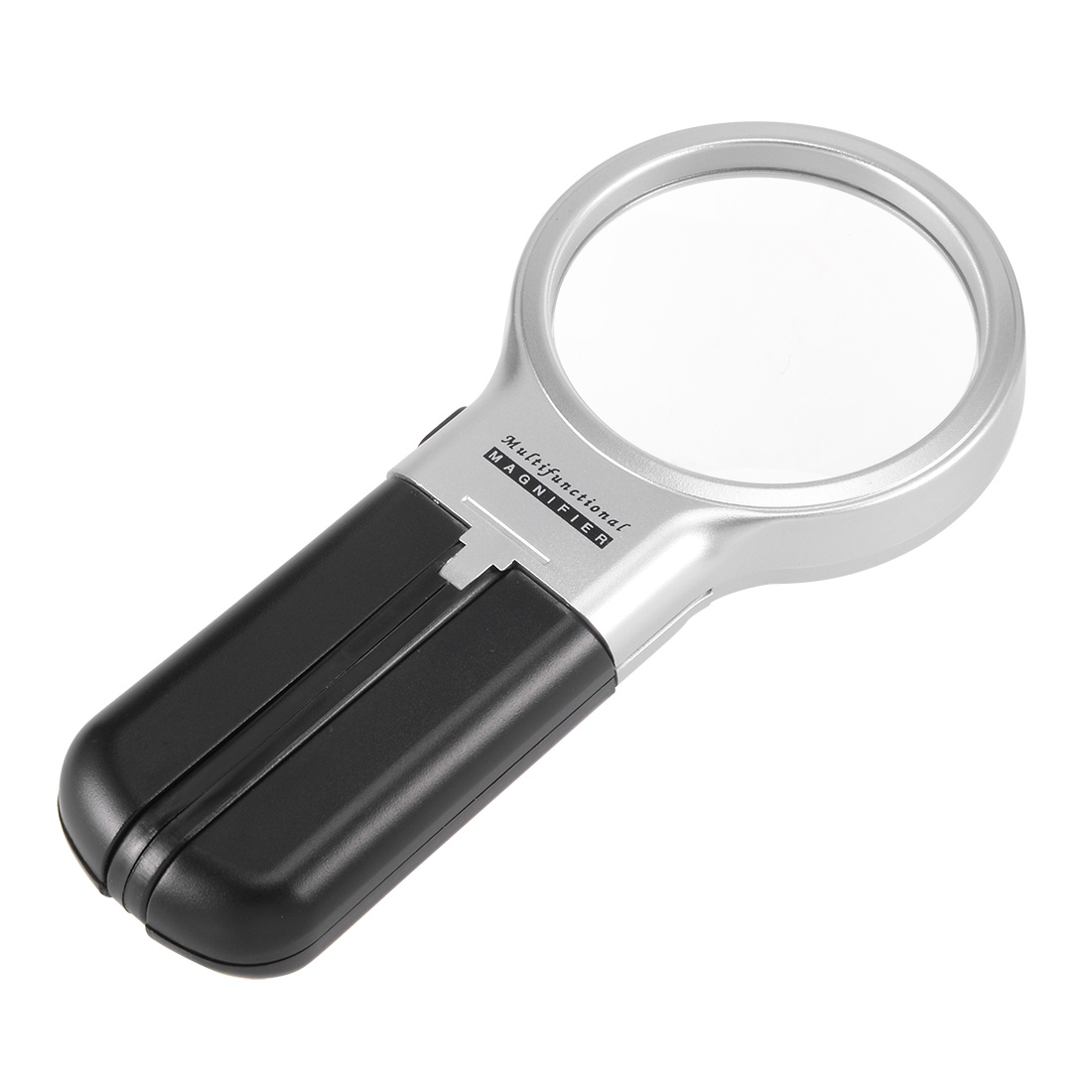 Magnifying Glass with Light, 3X 60mm  LED Light Illuminated Magnifier Zoom Microscope Lens Black