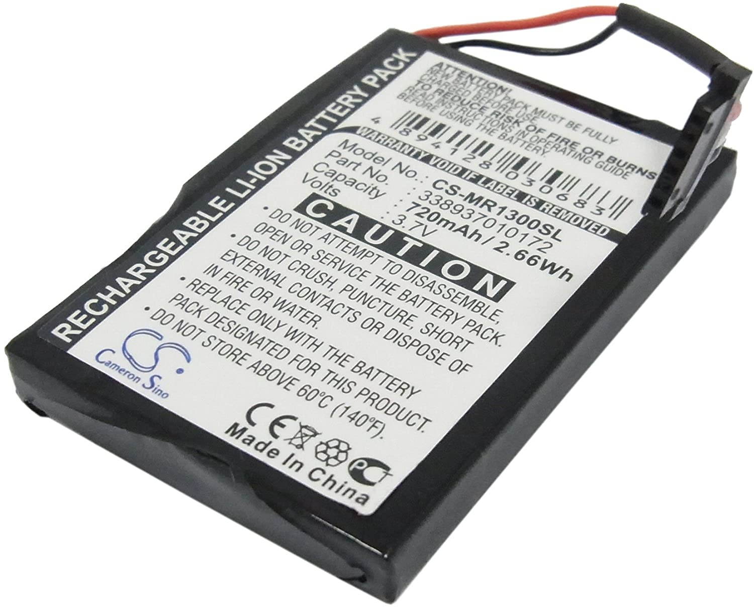Replacement GPS Navigation Battery Part No.338937010172 for Magellan RoadMate 1300, RoadMate 1340,720mAh Li-ion