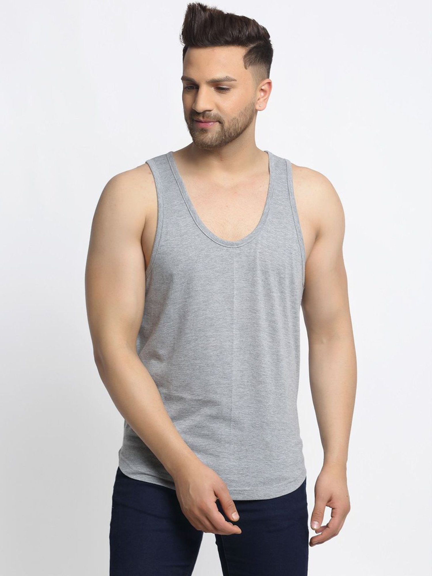 Bodycare Anthra Melange Regular Fit Thermal Top