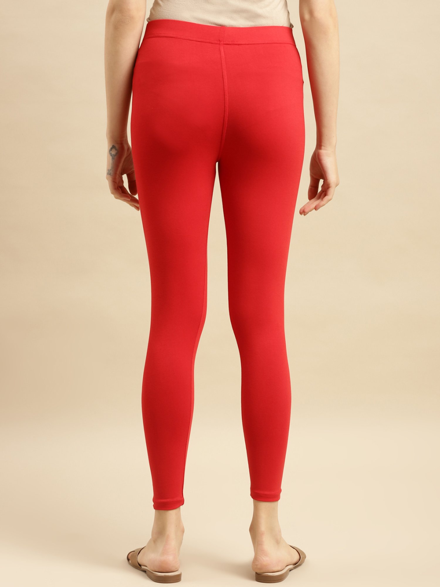 Rangita Red Cotton Leggings