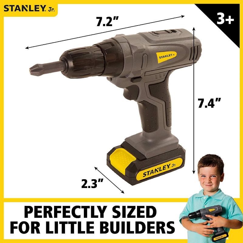 Red Tool Box Stanley Jr. Battery Operated Toy Drill