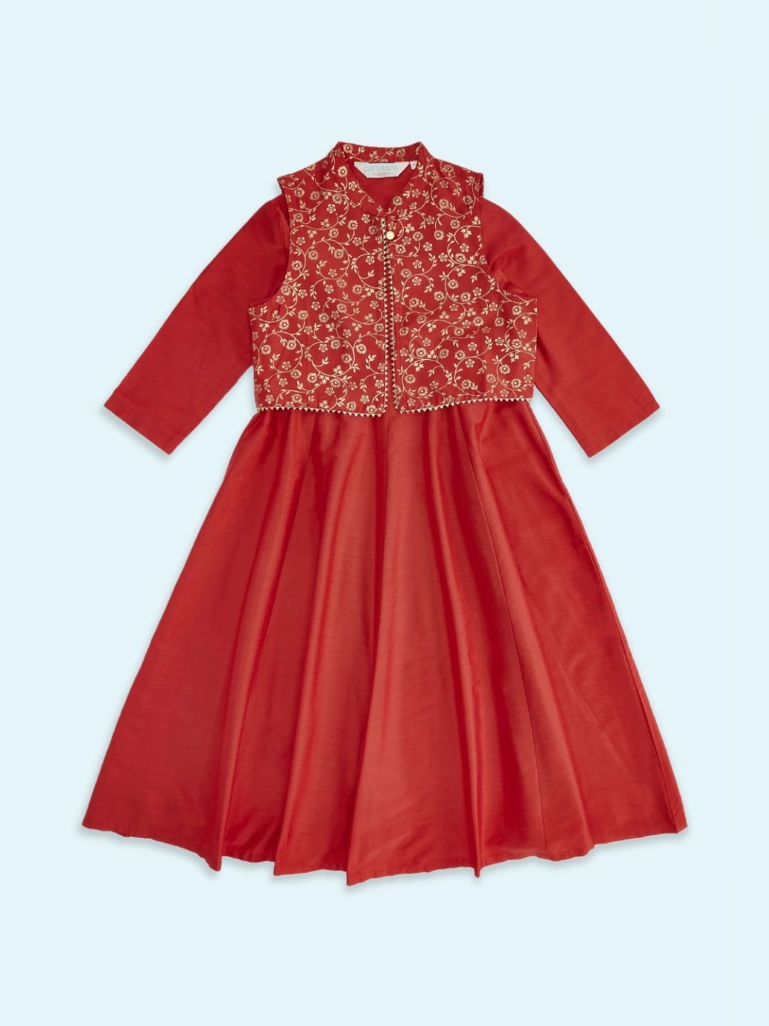 Akkriti by Pantaloons Kids Red Floral Print Dress Set