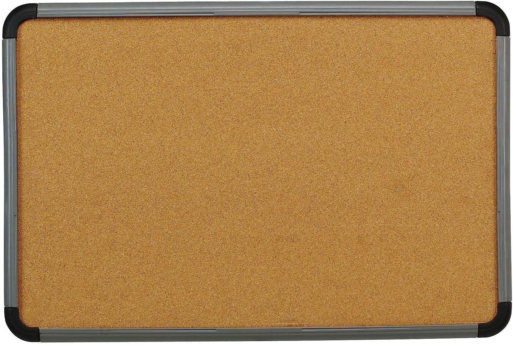 ICEBERG 35067 Cork Bulletin Board 66x42", Charcoal Frame