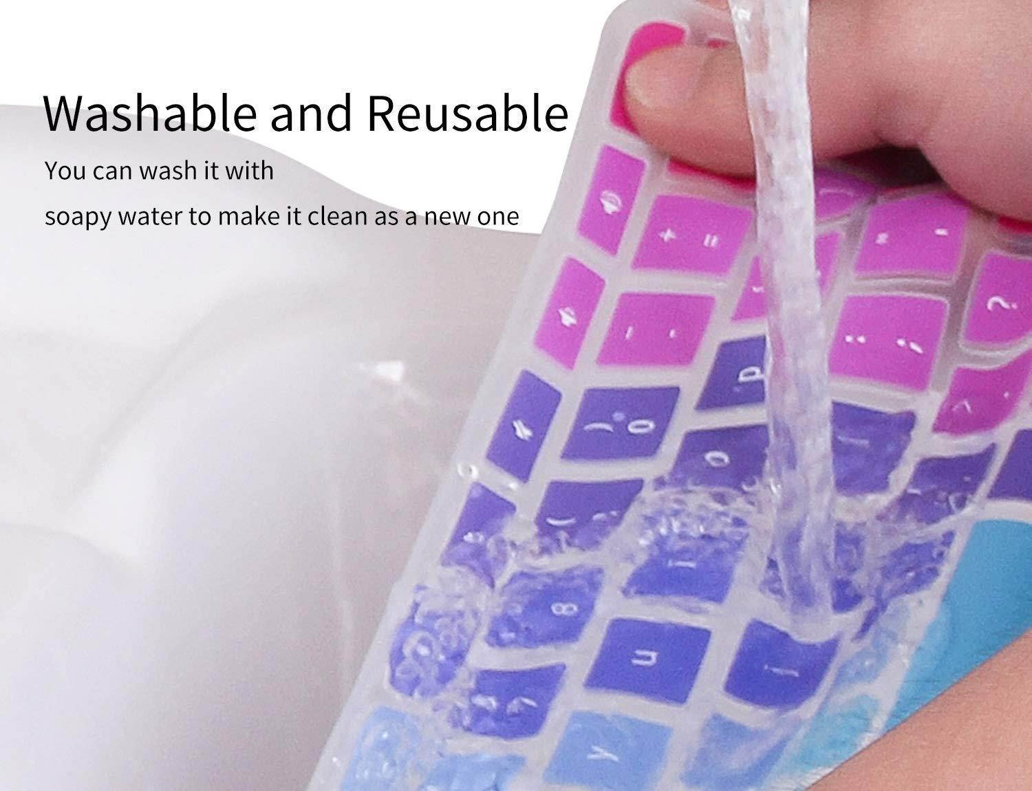 CaseBuy Ultra Thin Keyboard Cover for HP Chromebook 11 x360 11.6" & HP Chromebook 11 G2 / G3 / G4 / G5 / G6 EE 11.6 Inch Chromebook Protective Skin(NOT Fit HP Chromebook G5 EE), Rainbow