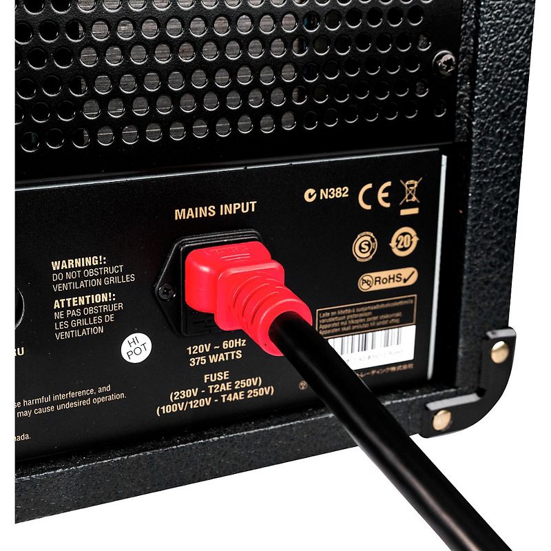 D'Addario Planet Waves IEC to NEMA Plug Power Cable, 10FT 10 ft. Red/Black