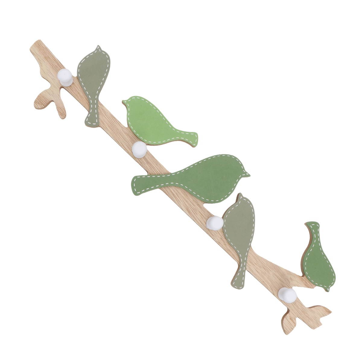 1PC Wooden Wall Hook Bird Design Hook Fashion Clothing Hook Household Hanging Hook for Home Shop Green