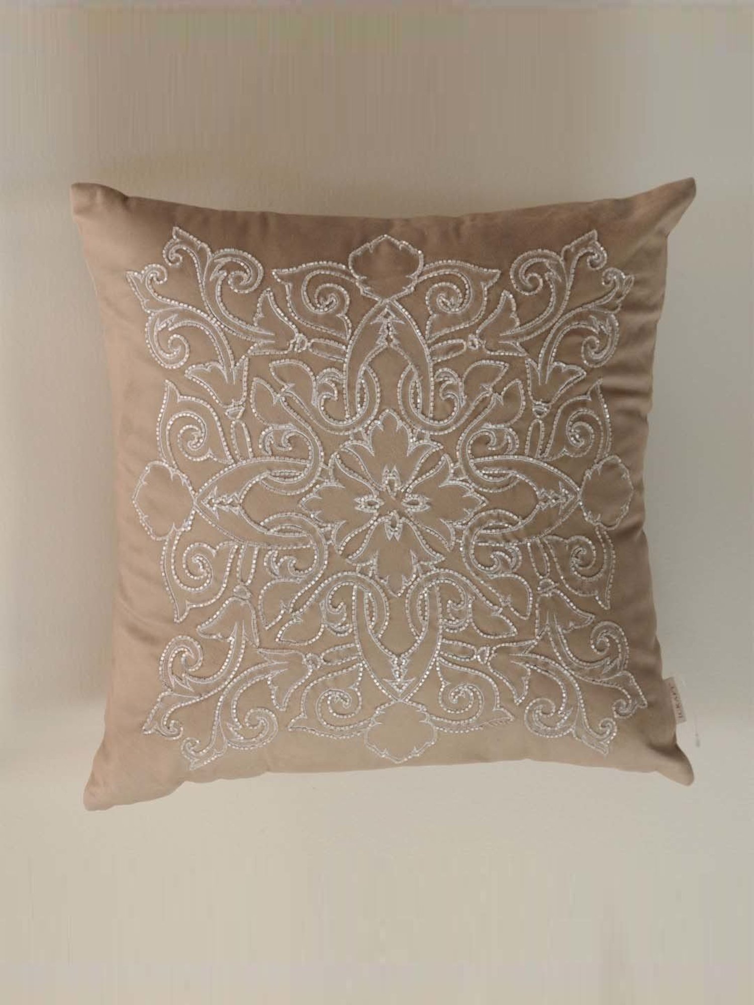 Swayam Red & White Cotton 60 cm x 60 cm Cushion Covers - Set of 5