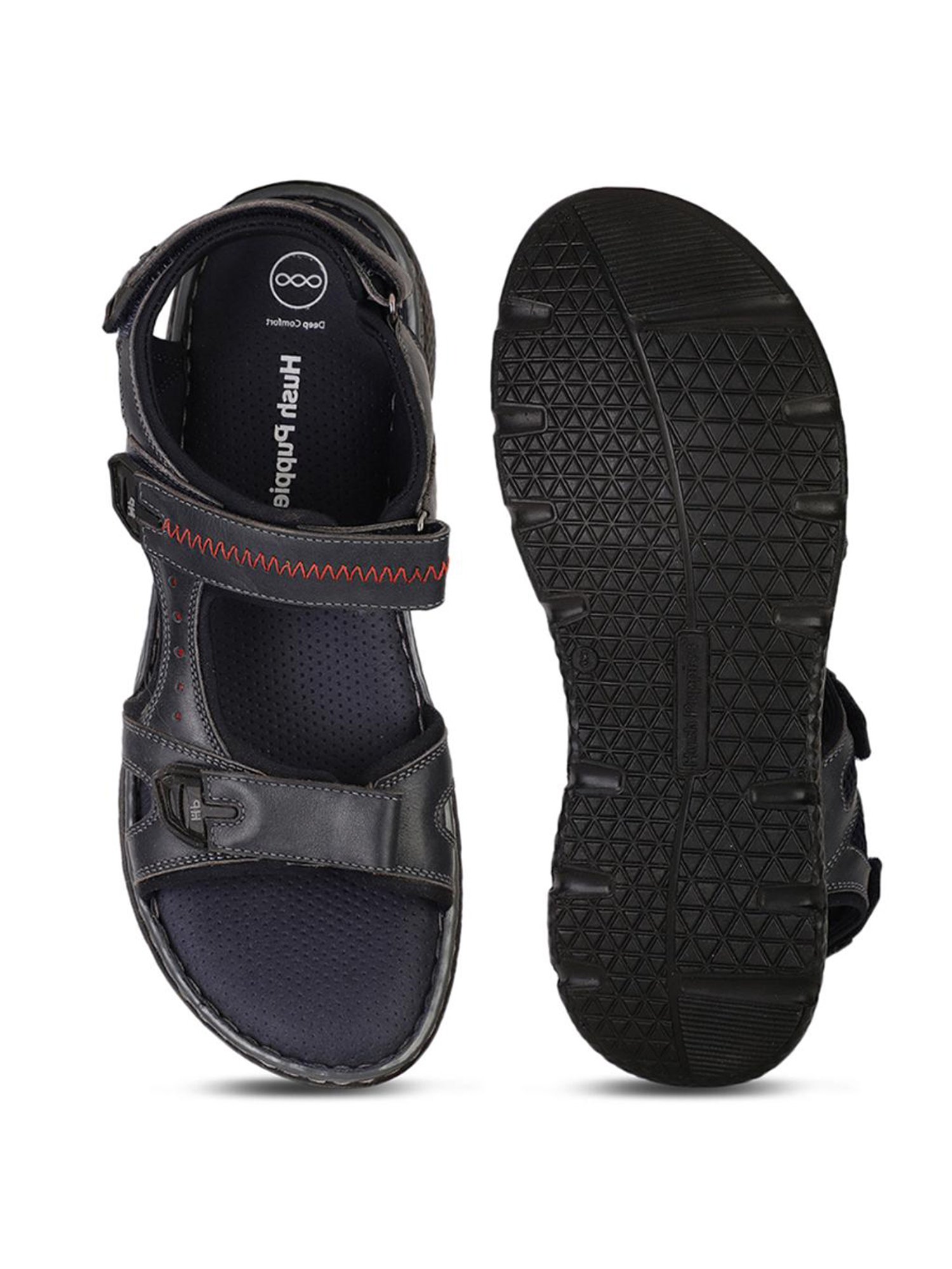 Hush Puppies by Bata Men's Black Floater Sandals