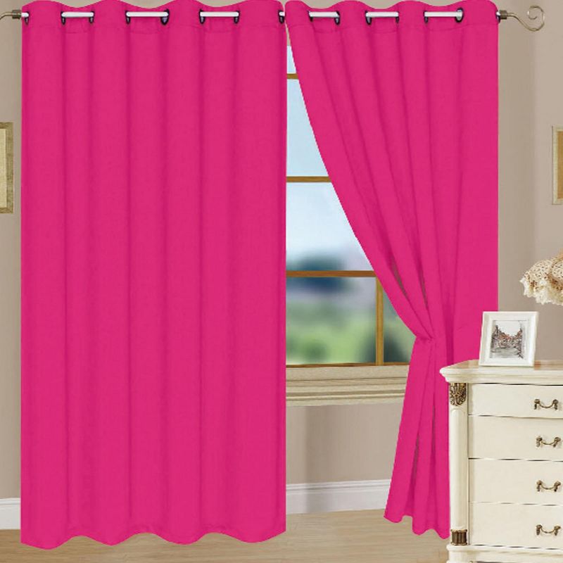 Ramallah Trading Nancy Grommet Top Panel 55" X 84" Neon Pink