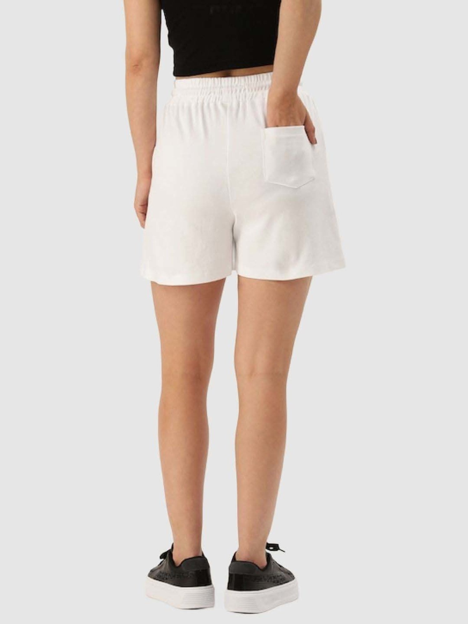 Bene Kleed White Cotton Shorts
